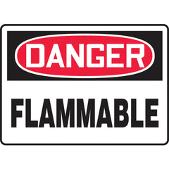 Sign, Danger Flammable, 10″ × 14″, Plastic - Americas Industrial Supply