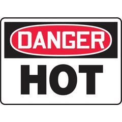 Sign, Danger Hot, 10″ × 14″, Vinyl - Americas Industrial Supply