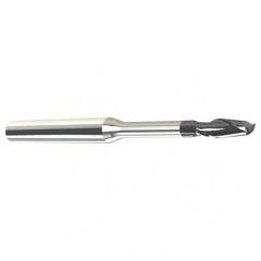 .0938 Dia. - 1/8" LOC - 2" OAL - .005 C/R 2 FL Carbide End Mill with .750 Reach-Nano Coated - Americas Industrial Supply