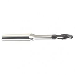 1.5mm Dia. - 2.2mm LOC - 38mm OAL - .25mm C/R 2 FL Carbide End Mill with 2.2mm Reach-Nano Coated - Americas Industrial Supply