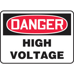 Sign, Danger High Voltage, 10″ × 14″, Plastic - Americas Industrial Supply