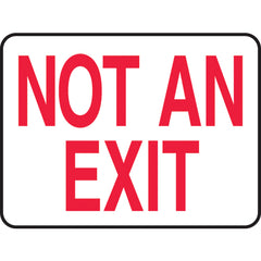 Sign, Not An Exit, 7″ × 10″, Plastic - Americas Industrial Supply