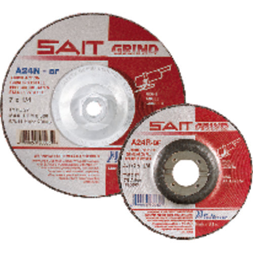 9″ × 1/4″ × 7/8″ - Aluminum Oxide A24R - Depressed Center Wheel - Americas Industrial Supply