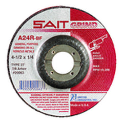 5″ × 1/4″ × 5/8″ 11 - Aluminum Oxide A24R - Depressed Center Wheel - Americas Industrial Supply