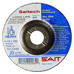 4 1/2″ × 1/4″ × 7/8″ - Ceramic - Depressed Center Wheel - Americas Industrial Supply