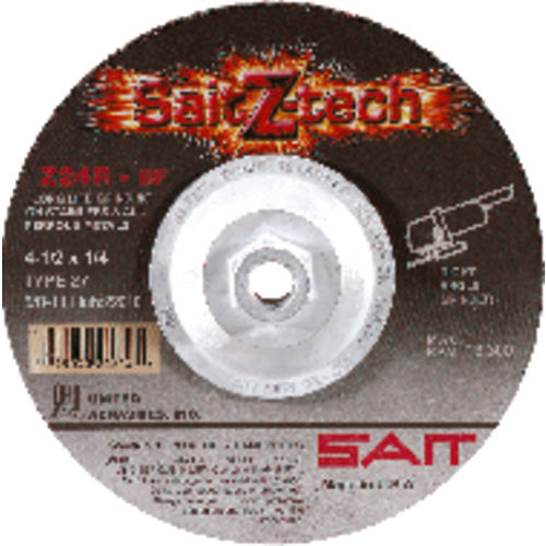 9″ × 1/4″ × 7/8″ - Zirconium 24 Grit Type 27 - Cut-Off Wheel - Americas Industrial Supply