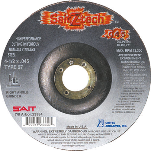 7″ × 0.045″ × 7/8″ - Zirconium - Depressed Center Wheel - Americas Industrial Supply