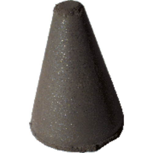 1 1/4″ × 7/8″-1/4″ × 1/4″ - Tapered Resin Bonded Rubber Cone (Medium Grit) - Americas Industrial Supply