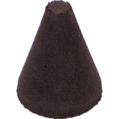 1 1/4″ × 1″-1/4″ × 1/4″ - Tapered Resin Bonded Rubber Cone (Fine Grit) - Americas Industrial Supply