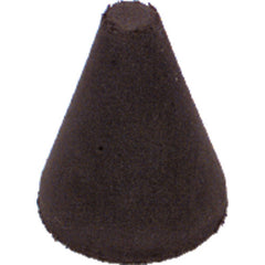 1 1/4″ × 1″-1/4″ × 1/4″ - Tapered Resin Bonded Rubber Cone (Extra Fine Grit) - Americas Industrial Supply