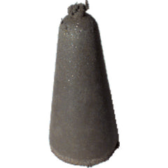 2″ × 1″-1/2″ × 1/4″ - Tapered Resin Bonded Rubber Cone (Coarse Grit) - Americas Industrial Supply