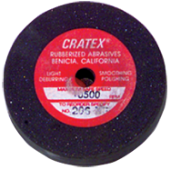 8 x 1/2 x 1/2'' - Resin Bonded Rubber Wheel (Fine Grit) - Americas Industrial Supply