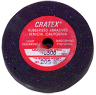 5 x 3/8 x 1/2'' - Resin Bonded Rubber Wheel (Fine Grit) - Americas Industrial Supply