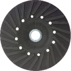 5″ - Smooth Bore - Spiral Pattern - Polymer Backing Plate For Resin Fibre Disc Without Nut - Americas Industrial Supply