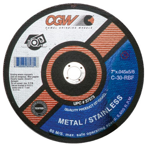 ‎6″ × 0.060″ × 1-1/4″ - A60-0-BFTK - Aluminum Oxide Reinforced Cut-Off Wheel - Americas Industrial Supply