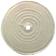 6 x 1/2 - 1'' (80 Ply) - Cotton Sewed Type Buffing Wheel - Americas Industrial Supply