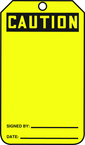 Safety Tag, Caution (Blank), 25/Pk, Plastic - Americas Industrial Supply