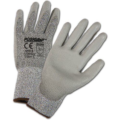 HPPE High Performance Yarn Shell, Gray Polyurethane Palm Cut Resistant Gloves 2XL - Americas Industrial Supply