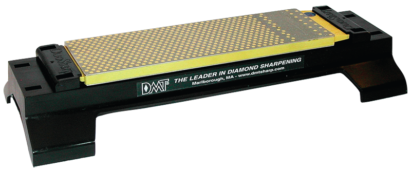 8 x 2-5/8 x 3/8" - Fine/Coarse Grit - Rectangular Bench Model Duo-Sharp Diamond Whetstone with Base - Americas Industrial Supply