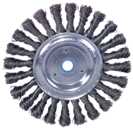 10" Diameter - 1-1/4" Arbor Hole - Cable Twist Steel Wire Straight Wheel - Americas Industrial Supply