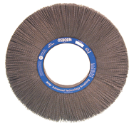 12" Diameter - 4-1/4" Arbor Hole - Rd Crimped Nylon Abrasive Straight Wheel - Americas Industrial Supply