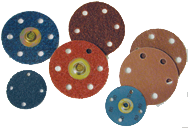 6 x 2 x 1'' - Medium Grit - Aluminum Oxide Metal Finishing Non-Woven Wheel - Americas Industrial Supply