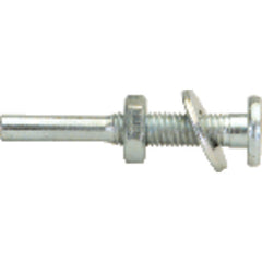 Fits 1/4″ Arbor Hole-3/16″ Shank - 1 3/4″ Overall Length - Flat Head Arbor for Abrasives - Americas Industrial Supply