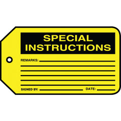 Production Control Tag, Special Instructions, 25/Pk, Cardstock - Americas Industrial Supply
