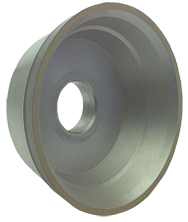 3-3/4 x 1-1/2 x 1-1/4'' - 1/16'' Abrasive Depth - 150 Grit - CBN Flaring Cup Wheel - Type 11V9 - Americas Industrial Supply