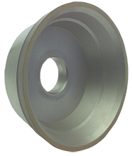 3-3/4 x 1-1/2 x 1-1/4'' - 1/8'' Abrasive Depth - 120 Grit - Type 11V9 Flaring Cup Diamond Wheel - Americas Industrial Supply