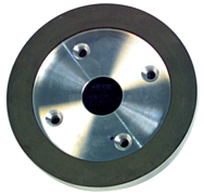 6 x 3/4 x 1-1/4'' - 1/16'' Abrasive Depth - 220 Grit - 3/4 Rim Plate Type 6A2C Mounted Diamond Wheel - Americas Industrial Supply