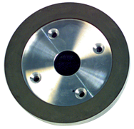 6 x 3/4 x 1-1/4'' - 1/16'' Abrasive Depth - 120 Grit - 1/2 Rim CBN Plate Mounted Wheel - Type 6A2C - Americas Industrial Supply