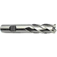 20mm Dia. x 4-1/8 Overall Length 4-Flute Square End High Speed Steel SE End Mill-Round Shank-Non-Center Cut-Uncoated - Americas Industrial Supply