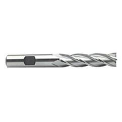7/8 Dia. x 5-3/4 Overall Length 4-Flute Square End High Speed Steel SE End Mill-Round Shank-Non-Center Cut-Uncoated - Americas Industrial Supply