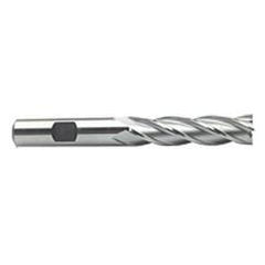 3/4 Dia. x 5-1/4 Overall Length 4-Flute Square End High Speed Steel SE End Mill-Round Shank-Center Cutting-Uncoated - Americas Industrial Supply