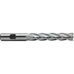 1/2 Dia. x 5 Overall Length 4-Flute Square End High Speed Steel SE End Mill-Round Shank-Center Cutting-Uncoated - Americas Industrial Supply