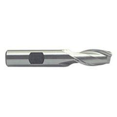 1/2 Dia. x 3-1/4 Overall Length 2-Flute Square End M-42 Cobalt SE End Mill-Round Shank-Center Cut-Uncoated - Americas Industrial Supply