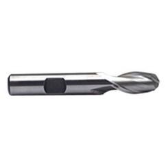 3/8'' Dia. - 2-1/2'' OAL - Uncoated M-42 Cobalt - Ball End SE EM - 2 FL - Americas Industrial Supply