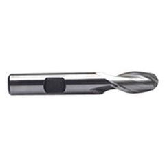 1'' Dia. - 4-3/4'' OAL - Uncoated M-42 Cobalt - Ball End SE EM - 2 FL - Americas Industrial Supply