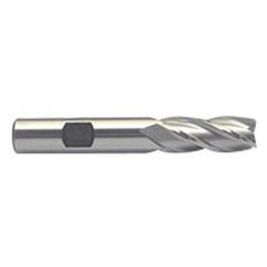 9/16 Dia. x 3-3/8 Overall Length 4-Flute Square End M-42 Cobalt SE End Mill-Round Shank-Center Cut-Uncoated - Americas Industrial Supply