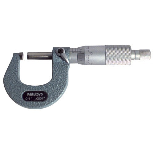 11″-12″ Measuring Range-0.0001″ Graduation - Ratchet Thimble - Carbide Face - Outside Micrometer - Americas Industrial Supply