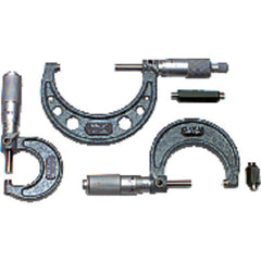 0-3″ Measuring Range-0.001″ Graduation - Ratchet Thimble - Carbide Face - Outside Micrometer Set - Americas Industrial Supply
