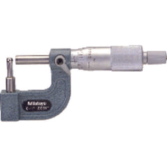 ‎0-25 mm Measuring Range-0.01 mm Graduation - Ratchet Thimble - Carbide Face - Tubing Micrometer - Americas Industrial Supply