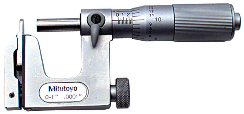 0 - 1'' Measuring Range -  .0001 Graduation - Friction Thimble - Carbide Face - Multi-Anvil Micrometer - Americas Industrial Supply