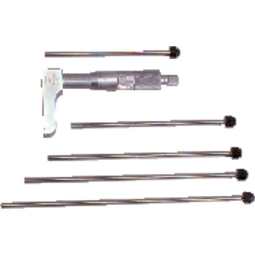 0-6″ Measuring Range - Ratchet Thimble - Depth Micrometer with Half Base - Americas Industrial Supply