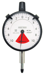 1.6mm Total Range - 0.02mm Graduation - AGD 2 One Revolution Dial Indicator - Americas Industrial Supply