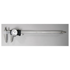 ‎0-12″ Range - Dial Caliper White Face - 0.001″ Graduation - Americas Industrial Supply