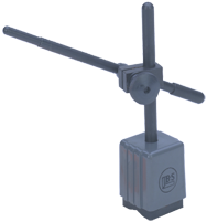 #599-7761- Mini Mag Stand with Fine Adjustment - 1-1/4 x 1-1/4 x 1-3/4" Base Size - Magnetic Base Indicator Holder - Americas Industrial Supply