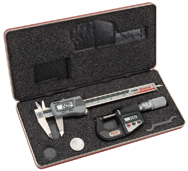 #S766AZ - Electroic Tool Set - Includes 0-6" Electronic Slide Caliper and 0-1" Electronic Outside Micrometer - Americas Industrial Supply