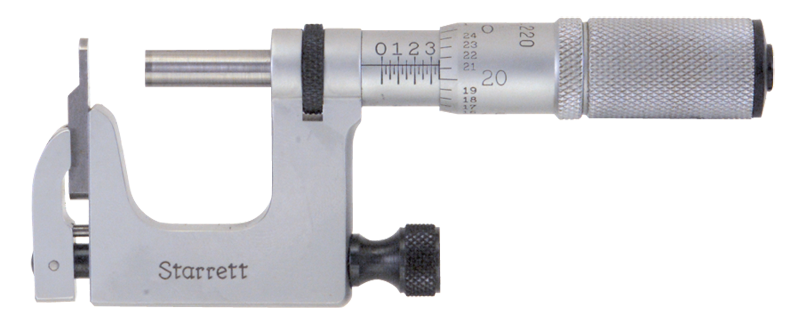 #220XFL-1 - 0 - 1'' Measuring Range - .001 Graduation - Friction Thimble - Carbide Face - Multi Anvil Micrometer - Americas Industrial Supply